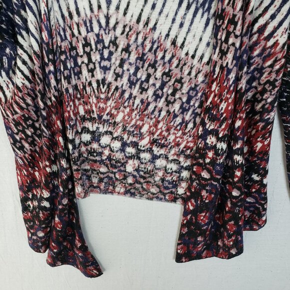 NIC+ZOE Grace 4-Way Convertible Cardigan Linen Blend Abstract Print size PP - Picture 14 of 16